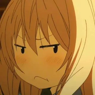 😳 anime, girl, pout, cartoon, character telegram sticker