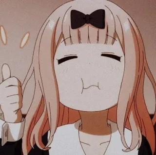 👍 Chika Fujiwara Kaguya-sama: Love Is War Anime, Chika Fujiwara, Kaguya-sama, Love is War, Mignon, Pouce levé, Kawaii telegram sticker