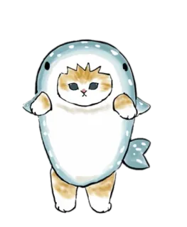 😶 猫, アザラシ, 動物, かわいい, 漫画 whatsapp sticker