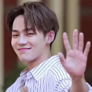 🙋‍♀️ uomo, persona, asiatico, onda, coreano, saluto whatsapp sticker
