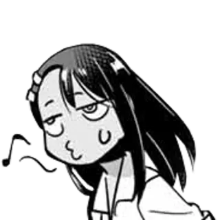 🎼 Nagatoro Don't Toy with Me, Miss Nagatoro Anime, Manga, Nagatoro, Expresión, Dibujo animado telegram sticker