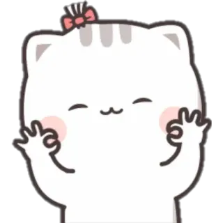 🍼 cat, cute, sticker, kawaii, animal, positive whatsapp sticker