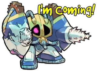 😊 I'm coming! Roboter, Figur, Cartoon, Nachricht telegram sticker