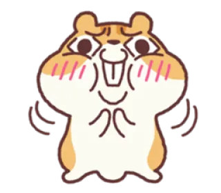 ☺️ 仓鼠, 卡通, 可爱, 动物, 啮齿动物, 搞笑 telegram sticker