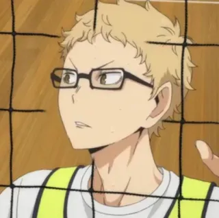 ✨ Kei Tsukishima Haikyuu!! Kei Tsukishima, anime, Haikyuu!!, volleyball, glasses telegram sticker