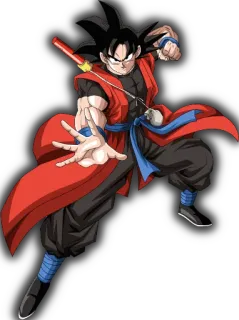 👊 Anime, Charakter, Schwert, Rot, Schwarz, Blau telegram sticker