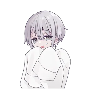 😭 Anime, Triste, Chorando, Emocional, Mangá, Personagem whatsapp sticker