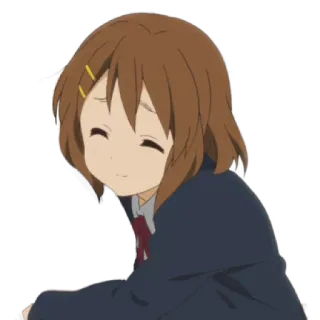 ☺️ Yui Hirasawa K-On! anime, girl, cute, happy, K-On, Yui Hirasawa telegram sticker