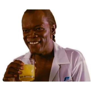 😄 Jules Winnfield Pulp Fiction 영화, 사무엘 L. 잭슨, 펄프 픽션, 음료, 캐릭터 whatsapp sticker