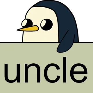 🐧 uncle Pinguin, Onkel, Cartoon, Tier, süß telegram sticker