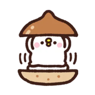 🌰 süß, kawaii, sandwich, essen, cartoon, animation telegram sticker