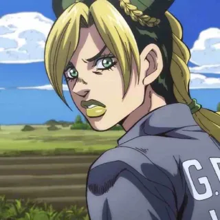 🧃 Jolyne Cujoh JoJo's Bizarre Adventure Anime, Jojo, Jolyne, Stone Ocean, Karakter, Manga telegram sticker