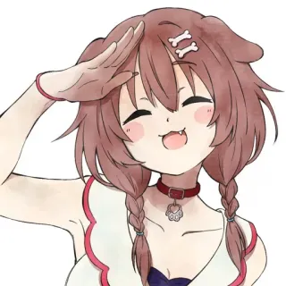 😉 Inugami Korone Hololive Anime, Hund, Vtuber, Hololive, Süß, Kawaii telegram sticker