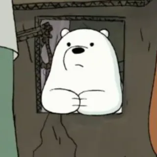 🧸 Ice Bear We Bare Bears 北极熊, 卡通, 冰熊, 咱们裸熊, 动物, 可爱 telegram sticker