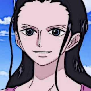 📜 Nico Robin One Piece 动漫, 海贼王, 妮可·罗宾, 角色, 女性, 长发 telegram sticker