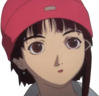 ✂ Lain Iwakura Serial Experiments Lain Anime, Gadis, Potret, Serial Experiments Lain, Karakter, Lain Iwakura telegram sticker
