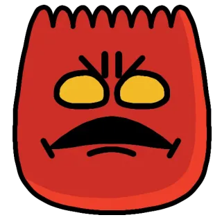 🤬 wütend, rot, Gesicht, Emoji whatsapp sticker