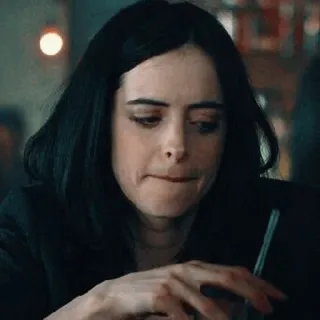 🖤 Jessica Jones woman, drinking, superhero, mood telegram sticker