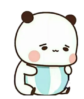 🐻 Panda, Carino, Cartone animato, Adesivo, Kawaii, Animale telegram sticker