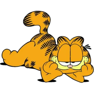 🙂 Garfield desenho animado, gato, laranja, quadrinhos, engraçado telegram sticker
