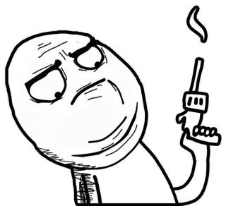 😑 rage face, gun, meme, comic, weapon whatsapp sticker