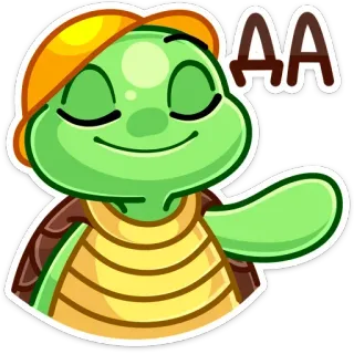 👍 AA turtle, animal, cute, cartoon whatsapp sticker