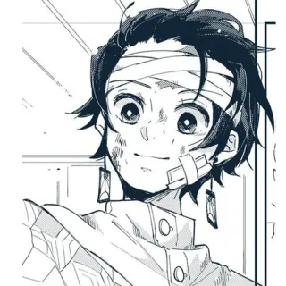 🤕 Tanjiro Kamado Demon Slayer Tanjiro, Thanh Gươm Diệt Quỷ, Anime, Manga, Nhân vật, Băng gạc telegram sticker