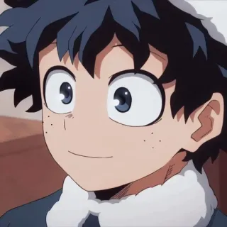 🥰 Izuku Midoriya My Hero Academia anime, hero, manga, fanart, Izuku Midoriya, My Hero Academia telegram sticker