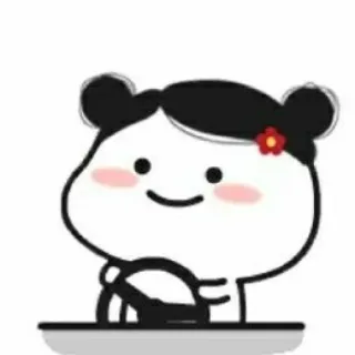 👧 Cartoon, Fahren, Niedlich, Mädchen telegram sticker