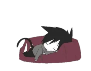 💤 chat, dormir, chibi, style anime, kawaii telegram sticker