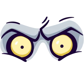 🦀 eyes, creepy, stare, cartoon, animated telegram sticker