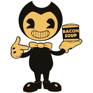 🍵 Bendy BACON SOUP desenho animado, sopa de bacon, BendyTheDemon telegram sticker