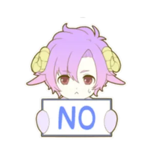 ❌ NO oveja, no, animal, dibujo animado whatsapp sticker