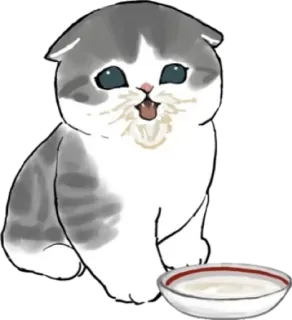 🥛 anak kucing, kucing, imut, hewan peliharaan, binatang, susu, mangkuk telegram sticker