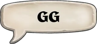 👏 GG GG, Bon jeu, Texte, Bulle de chat whatsapp sticker