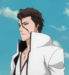😌 Sosuke Aizen Bleach anime, villain, captain, aizen telegram sticker