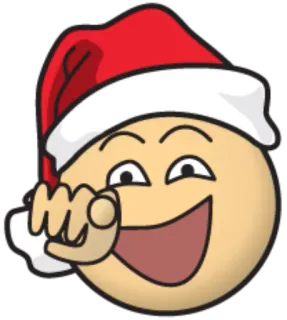 🤣 emoji, natale, cappello babbo natale, festivo, celebrazione, vacanze, inverno telegram sticker