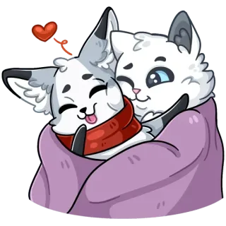 ❤️ animali, gatti, amore, carino, kawaii, cartoni animati telegram sticker