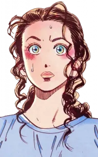 😳 anime, manga, woman, character, illustration telegram sticker
