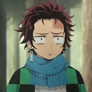 🙄 Tanjiro Kamado Demon Slayer Anime, Demon Slayer, Tanjiro, Tanjiro Kamado, Drôle, Choqué, Personnage d'anime telegram sticker