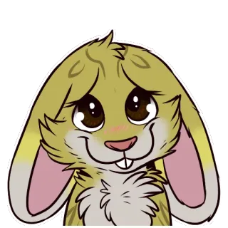 😳 conejo, animal, lindo, dibujos animados, mono telegram sticker