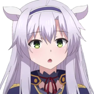 😀 Anime, Ragazza, Carina, Personaggio, Manga, Capelli lunghi, Orecchie telegram sticker