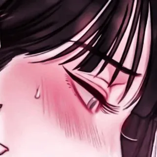 🥀 Anime, Rumieniec, Oko, Dziewczyna, Słodkie telegram sticker