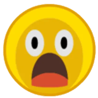 😳 絵文字, 衝撃, 驚き, 表情, 黄色 telegram sticker