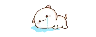 😭 고양이, 울음, 슬픈, 눈물, 귀여운, 만화, 카와이 telegram sticker
