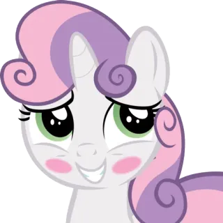 😳 Sweetie Belle My Little Pony Пони, Мультфильм, Дружба, Милый, Анимация, Персонаж telegram sticker