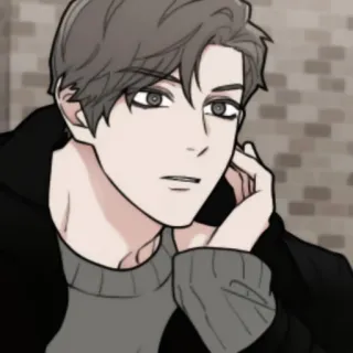 🥢 Anime, Mężczyzna, Portret, Kreskówka, Męski telegram sticker
