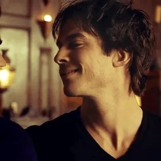 🍷 Damon Salvatore The Vampire Diaries serie de TV, vampiro, sobrenatural, drama, adolescente telegram sticker