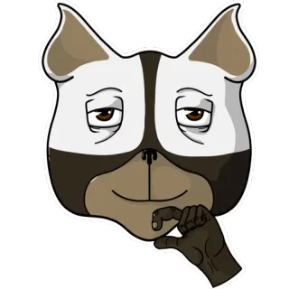 😏 anjing, berpikir, hewan, kartun, hewan peliharaan telegram sticker