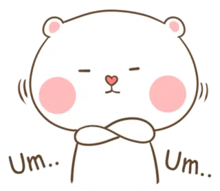 🐽 Um.. Um.. urso, fofo, pensando, animal, desenho animado telegram sticker